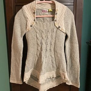 Anthropologie Rosie Neira Button Deets Sweater S